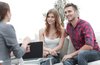 Couple talking to an advisor