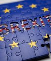 Billedet viser et puslespil af et EU-flag med "Brexit" skrevet i midten og en brik, der sidder løs.